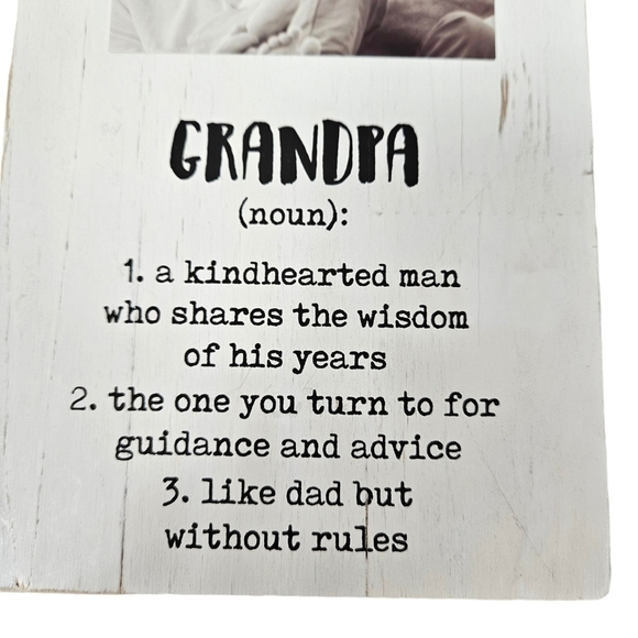 NWT Mud Pie Grandpa Magnetic Picture Frame White Washed Wood C15‎ - Picture 2 of 8